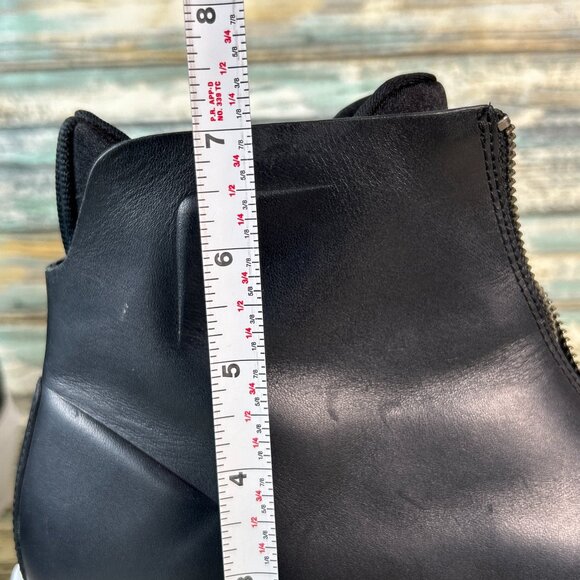 Under Armour Sportwear High Top Sneaker Womens 9.5 Black Leather Neoprene Lining - Picture 8 of 11